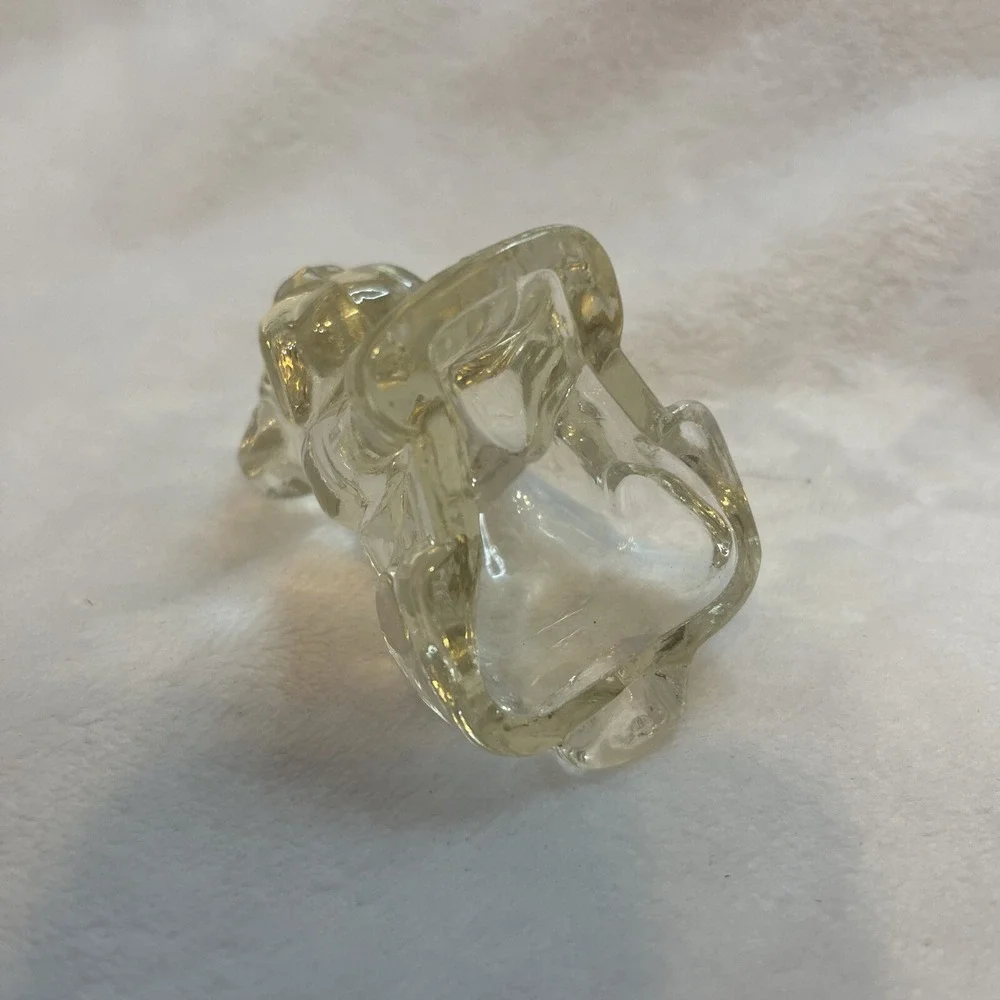 Clear Glass Puppy Dog Figurine Paperweight Home Decor‎ Cute Animal